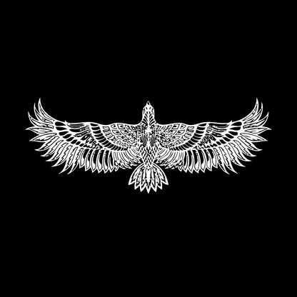 Big Bird Hawk Spread Wings Abstract Falcon Feathers Wildlife Freedom Fine Carving Decals Personalized Customization