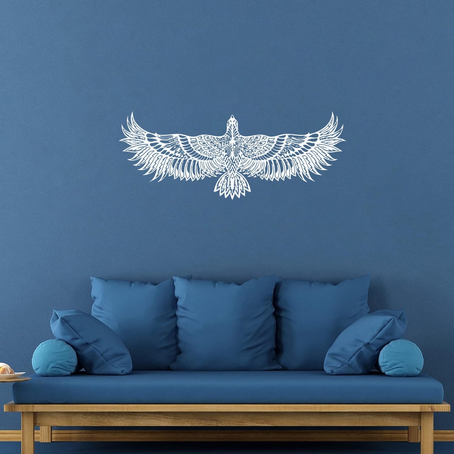 Big Bird Hawk Spread Wings Abstract Falcon Feathers Wildlife Freedom Fine Carving Decals Personalized Customization