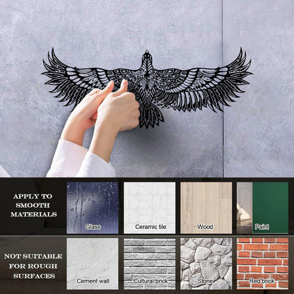 Big Bird Hawk Spread Wings Abstract Falcon Feathers Wildlife Freedom Fine Carving Decals Personalized Customization