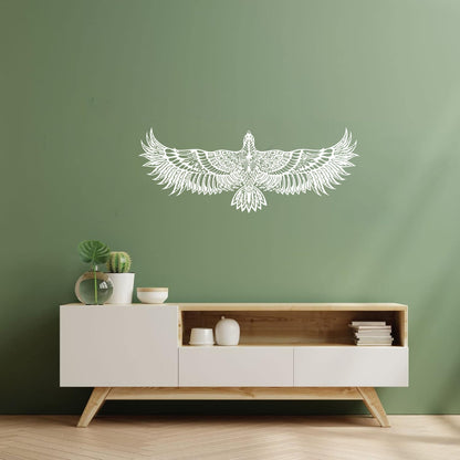 Big Bird Hawk Spread Wings Abstract Falcon Feathers Wildlife Freedom Fine Carving Decals Personalized Customization