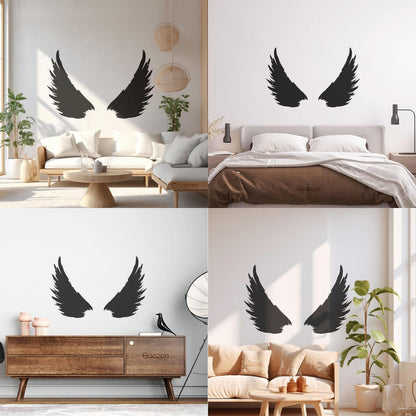 Vinyl Wall Decals Bird Feathers Wings Flight Wingspan Removable Without Leaving Glue