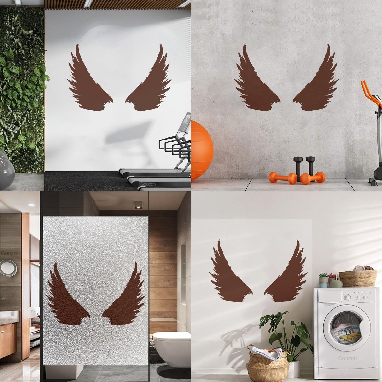 Vinyl Wall Decals Bird Feathers Wings Flight Wingspan Removable Without Leaving Glue