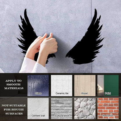 Vinyl Wall Decals Bird Feathers Wings Flight Wingspan Removable Without Leaving Glue