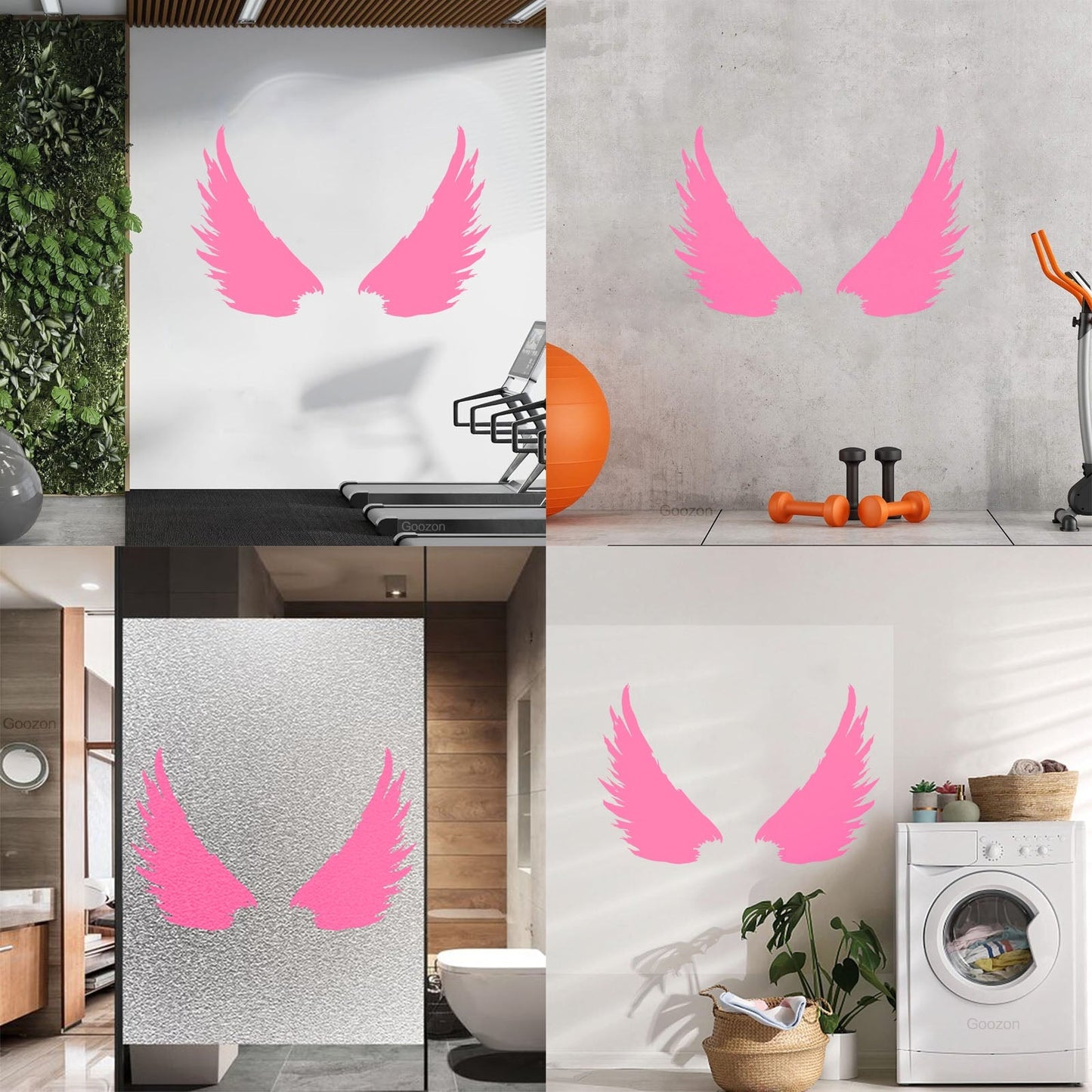 Vinyl Wall Decals Bird Feathers Wings Flight Wingspan Removable Without Leaving Glue