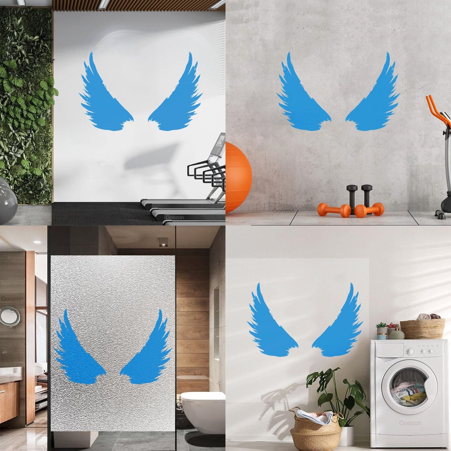 Vinyl Wall Decals Bird Feathers Wings Flight Wingspan Removable Without Leaving Glue