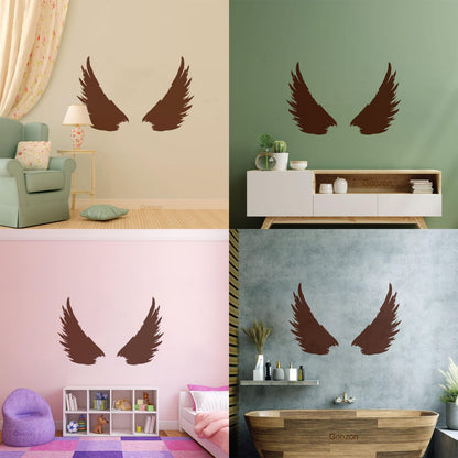 Vinyl Wall Decals Bird Feathers Wings Flight Wingspan Removable Without Leaving Glue