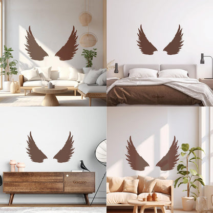 Vinyl Wall Decals Bird Feathers Wings Flight Wingspan Removable Without Leaving Glue