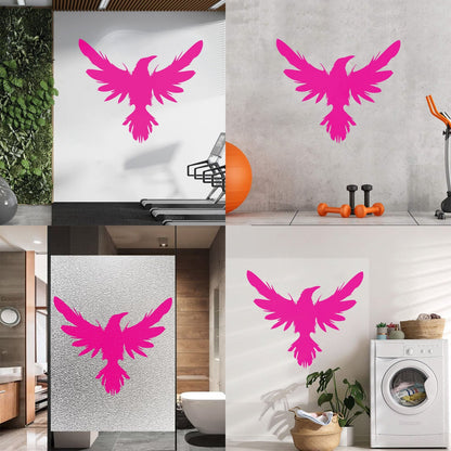 Mural And Wall Vinyl Decal Black Raven Bird Flying Wings Feathers Tattoo Culture