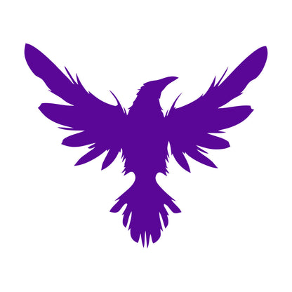 Mural And Wall Vinyl Decal Black Raven Bird Flying Wings Feathers Tattoo Culture