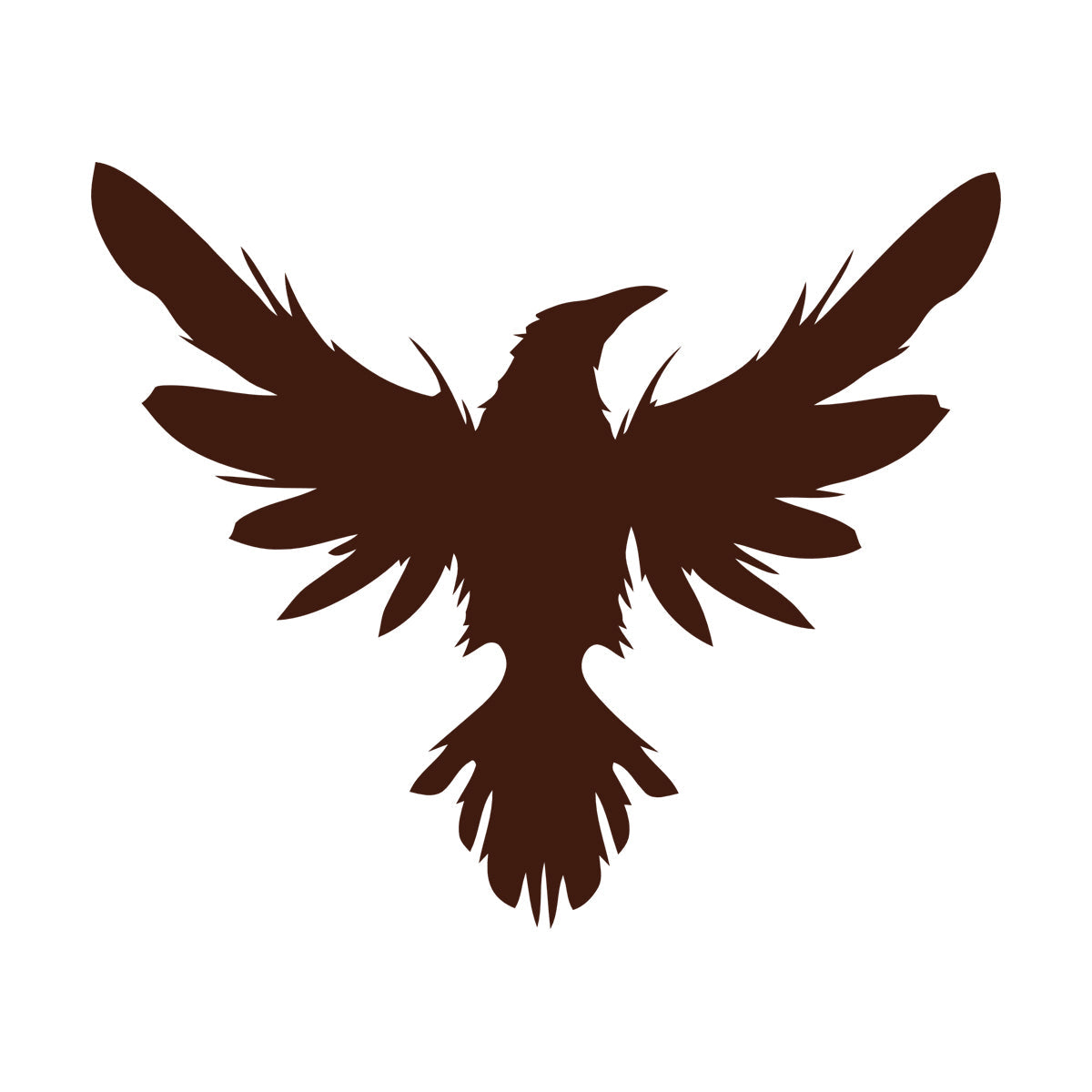 Mural And Wall Vinyl Decal Black Raven Bird Flying Wings Feathers Tattoo Culture