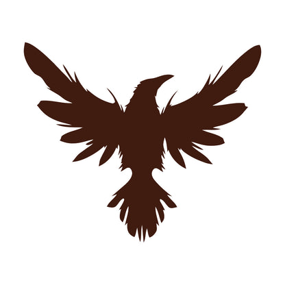 Mural And Wall Vinyl Decal Black Raven Bird Flying Wings Feathers Tattoo Culture