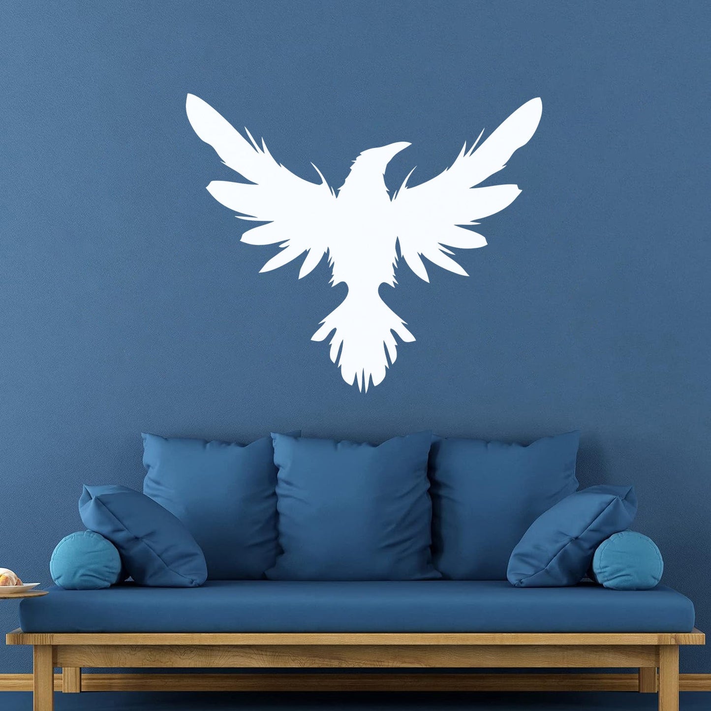 Mural And Wall Vinyl Decal Black Raven Bird Flying Wings Feathers Tattoo Culture