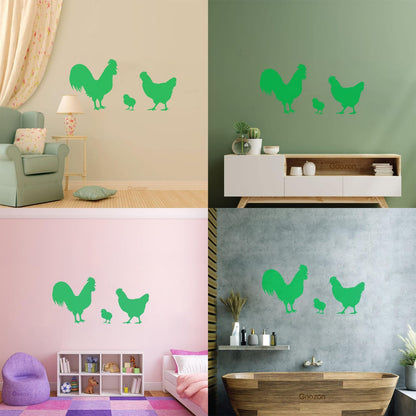 Vinyl Wall Stickers Chicken Rooster Chick Bird Farm Village House Pets Can Modify And Add Information