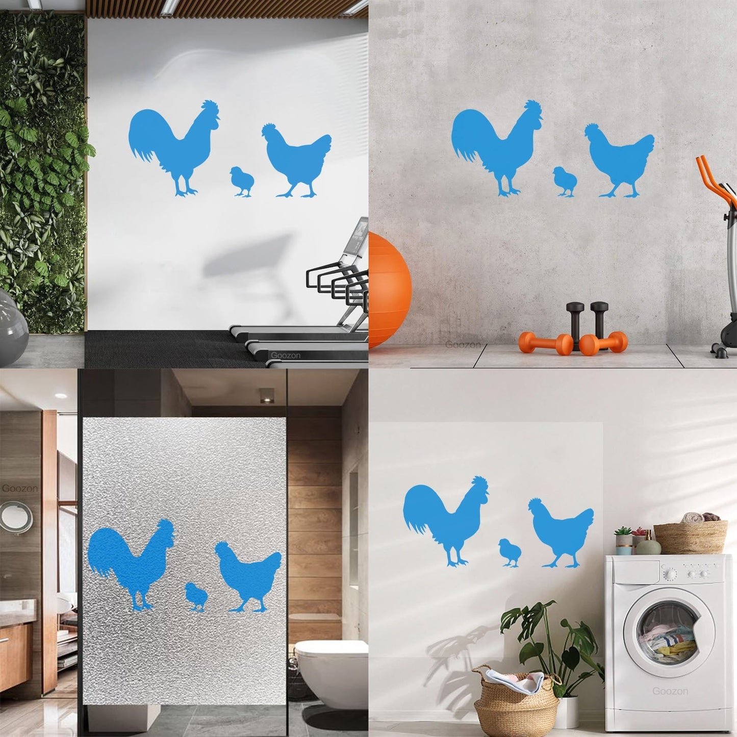Vinyl Wall Stickers Chicken Rooster Chick Bird Farm Village House Pets Can Modify And Add Information