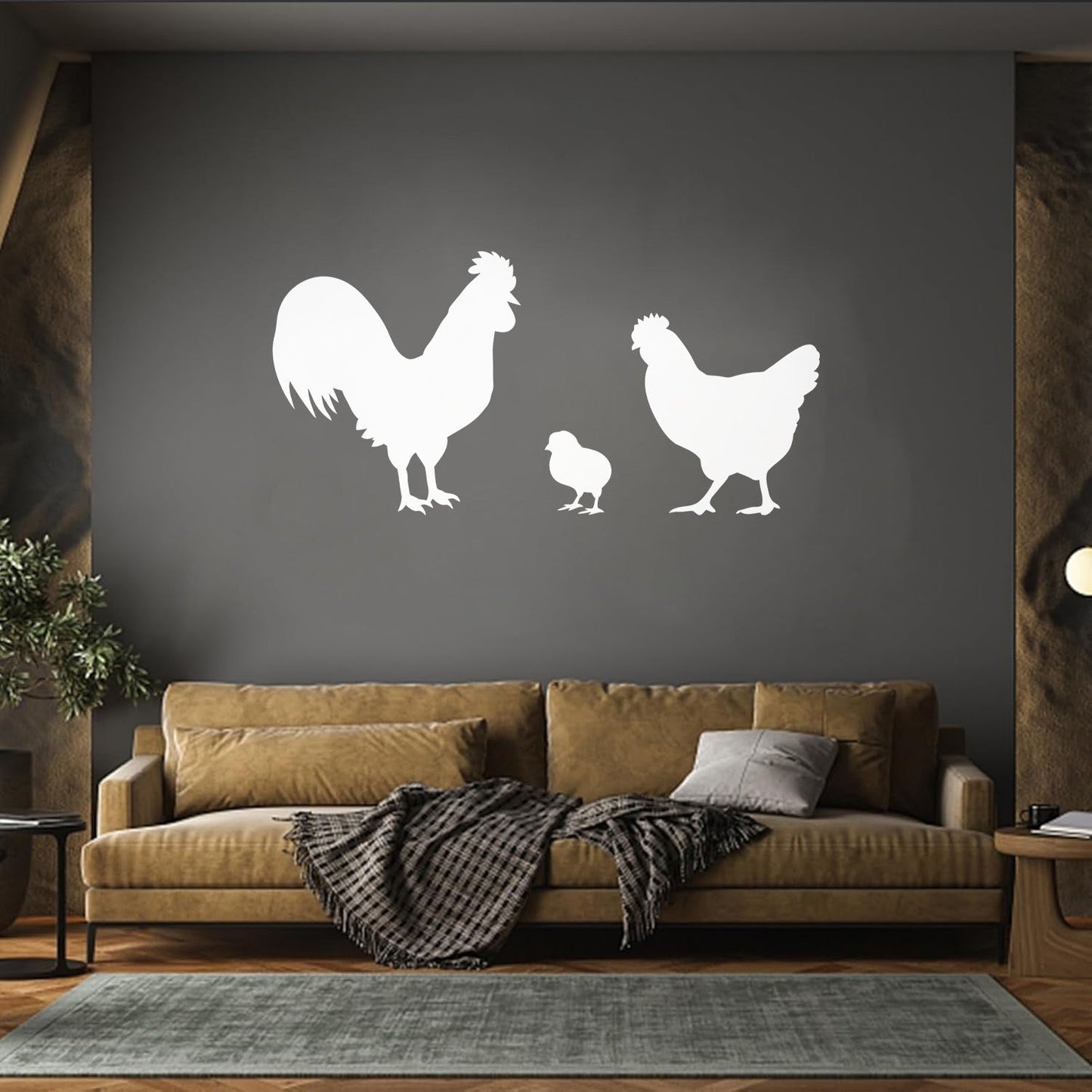 Vinyl Wall Stickers Chicken Rooster Chick Bird Farm Village House Pets Can Modify And Add Information