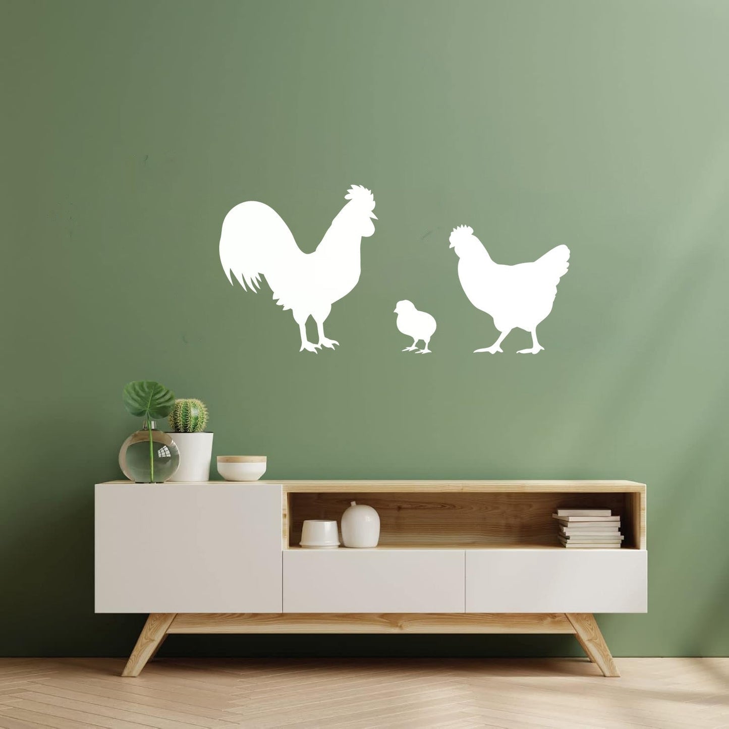 Vinyl Wall Stickers Chicken Rooster Chick Bird Farm Village House Pets Can Modify And Add Information
