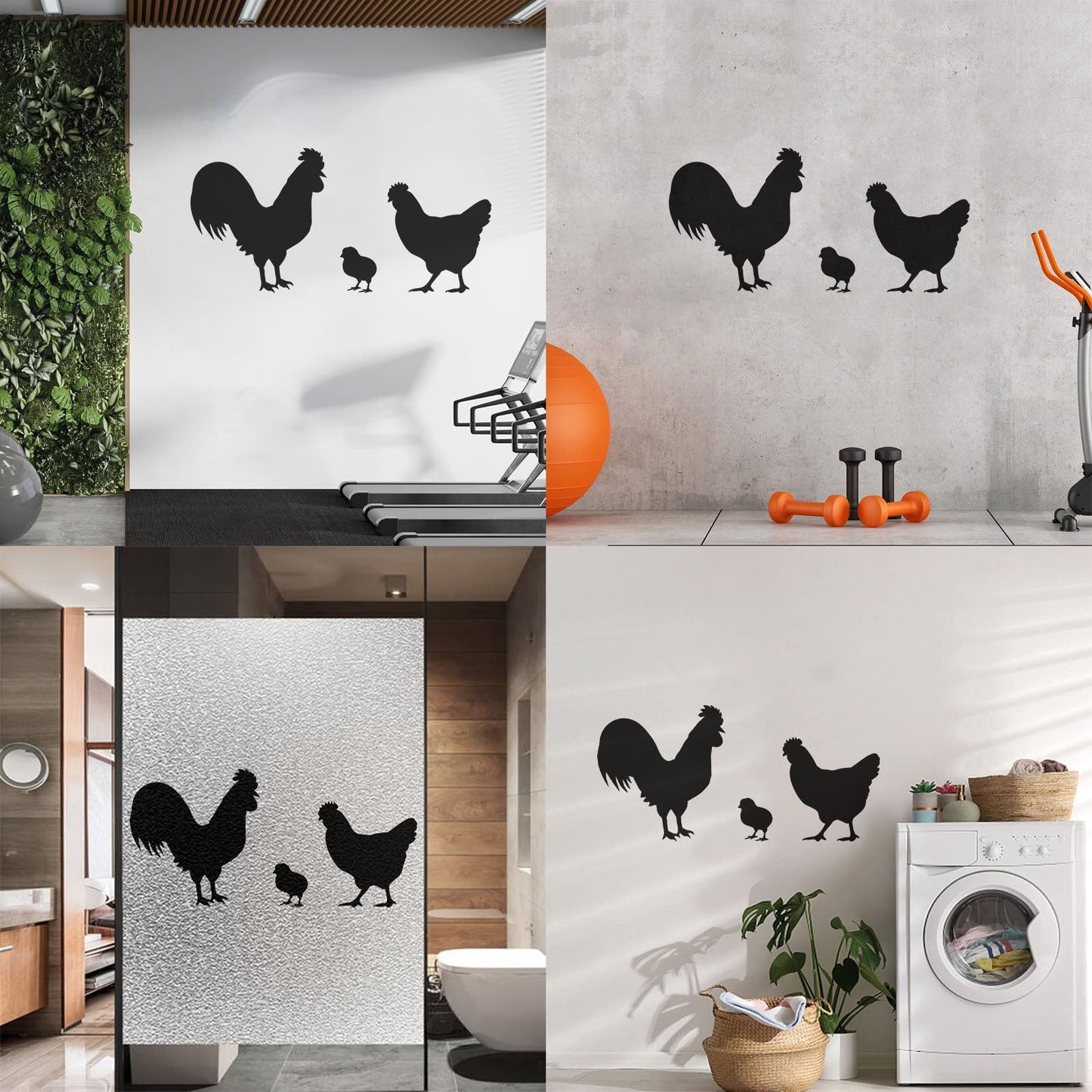 Vinyl Wall Stickers Chicken Rooster Chick Bird Farm Village House Pets Can Modify And Add Information