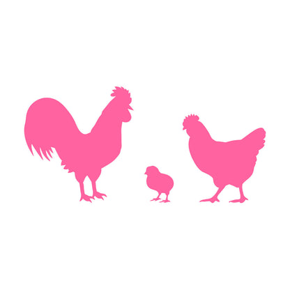 Vinyl Wall Stickers Chicken Rooster Chick Bird Farm Village House Pets Can Modify And Add Information