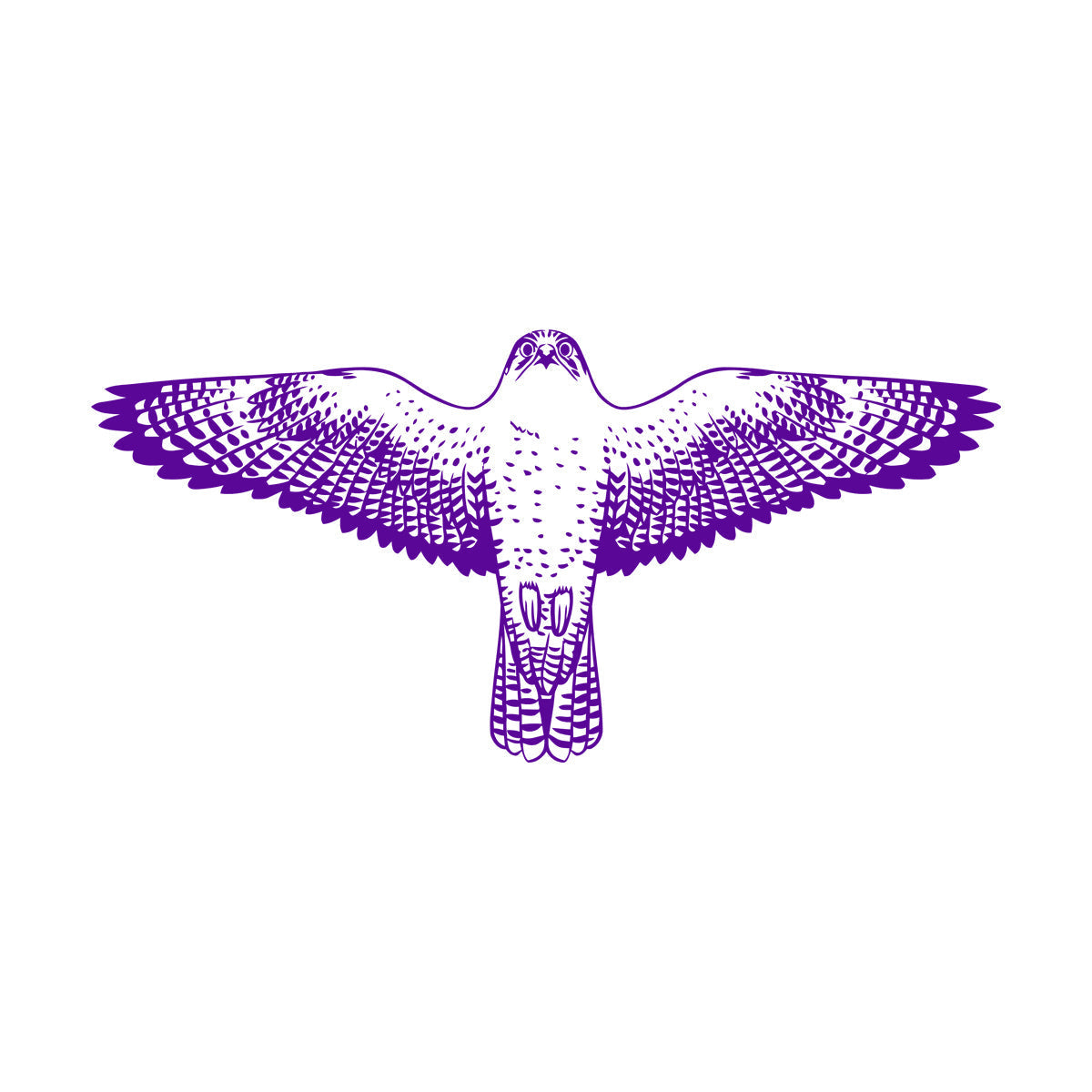 Engraving Stickers Falcon Flying Eagle Wings Hawk Tribal Bird Glass Stickers