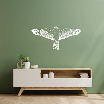 Engraving Stickers Falcon Flying Eagle Wings Hawk Tribal Bird Glass Stickers