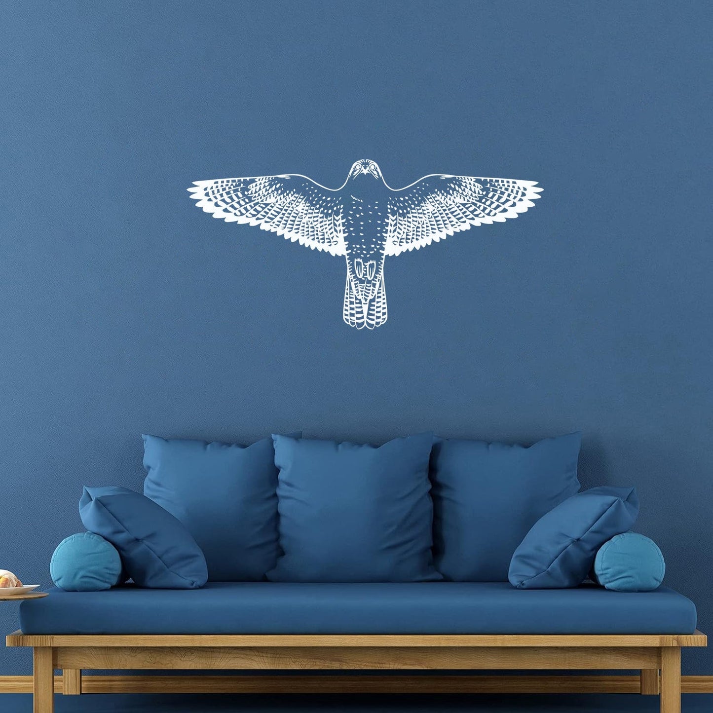 Engraving Stickers Falcon Flying Eagle Wings Hawk Tribal Bird Glass Stickers