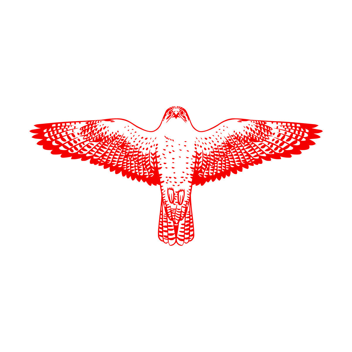 Engraving Stickers Falcon Flying Eagle Wings Hawk Tribal Bird Glass Stickers