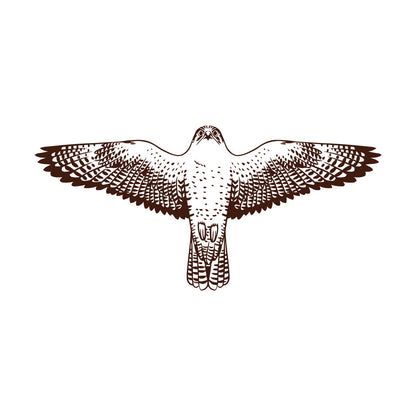 Engraving Stickers Falcon Flying Eagle Wings Hawk Tribal Bird Glass Stickers