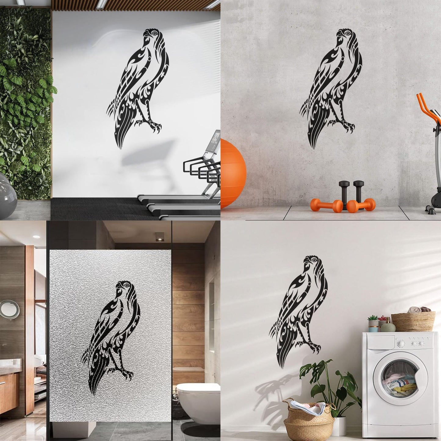 Lettering Decals Falcon Hawk Feathers Wild Freedom Bird Store Decoration