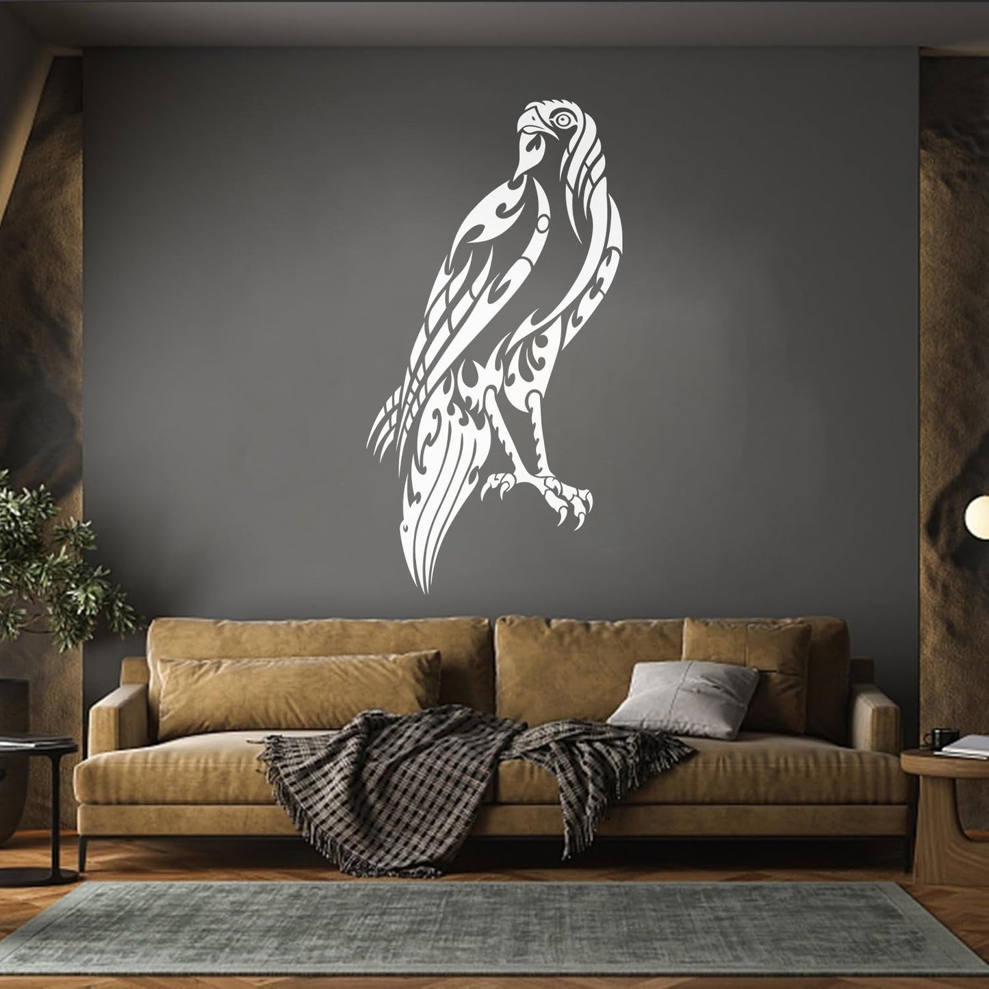 Lettering Decals Falcon Hawk Feathers Wild Freedom Bird Store Decoration