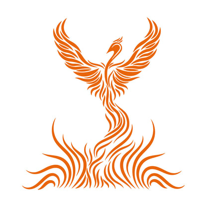 Fine Carving Stickers Firebird Beautiful Fairytale Big Wings It Won'T Fall Off