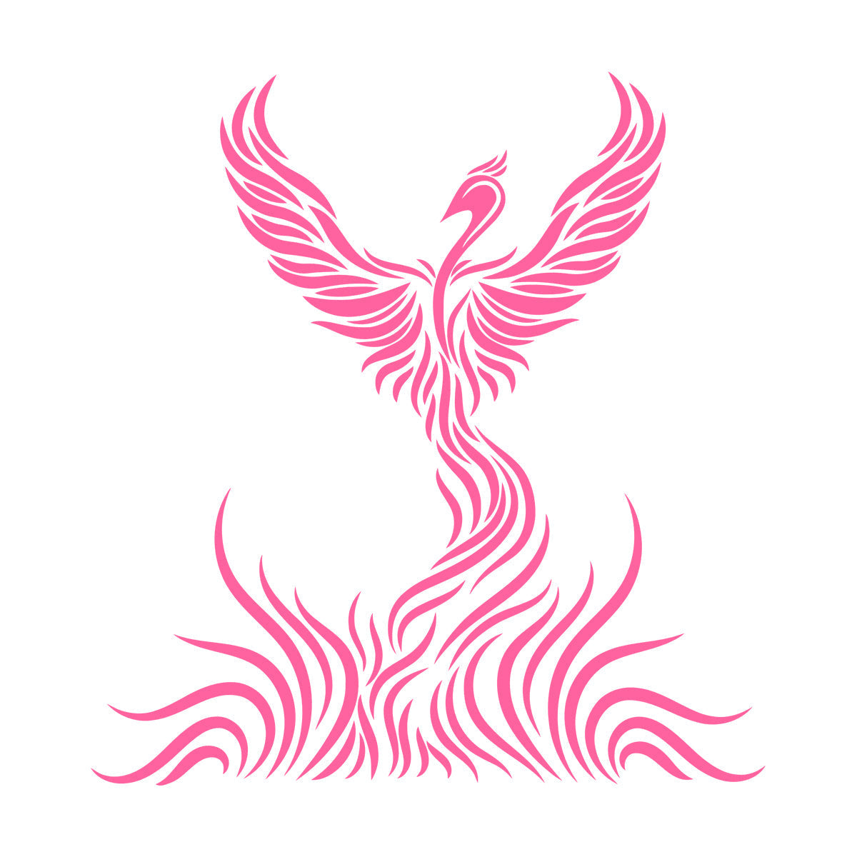 Fine Carving Stickers Firebird Beautiful Fairytale Big Wings It Won'T Fall Off