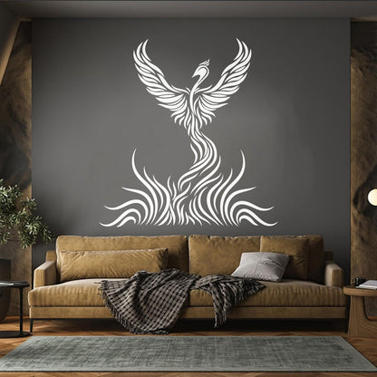 Fine Carving Stickers Firebird Beautiful Fairytale Big Wings It Won'T Fall Off