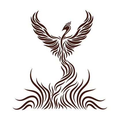 Fine Carving Stickers Firebird Beautiful Fairytale Big Wings It Won'T Fall Off