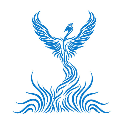 Fine Carving Stickers Firebird Beautiful Fairytale Big Wings It Won'T Fall Off