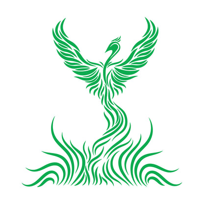 Fine Carving Stickers Firebird Beautiful Fairytale Big Wings It Won'T Fall Off