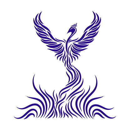 Fine Carving Stickers Firebird Beautiful Fairytale Big Wings It Won'T Fall Off