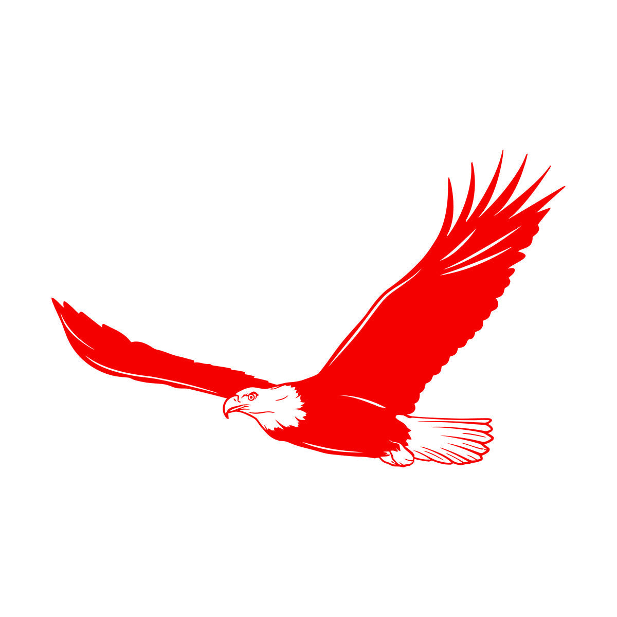 Lettering Decals Flying Big Bald Bird Tribal Feathers Predator Car Body Decoration