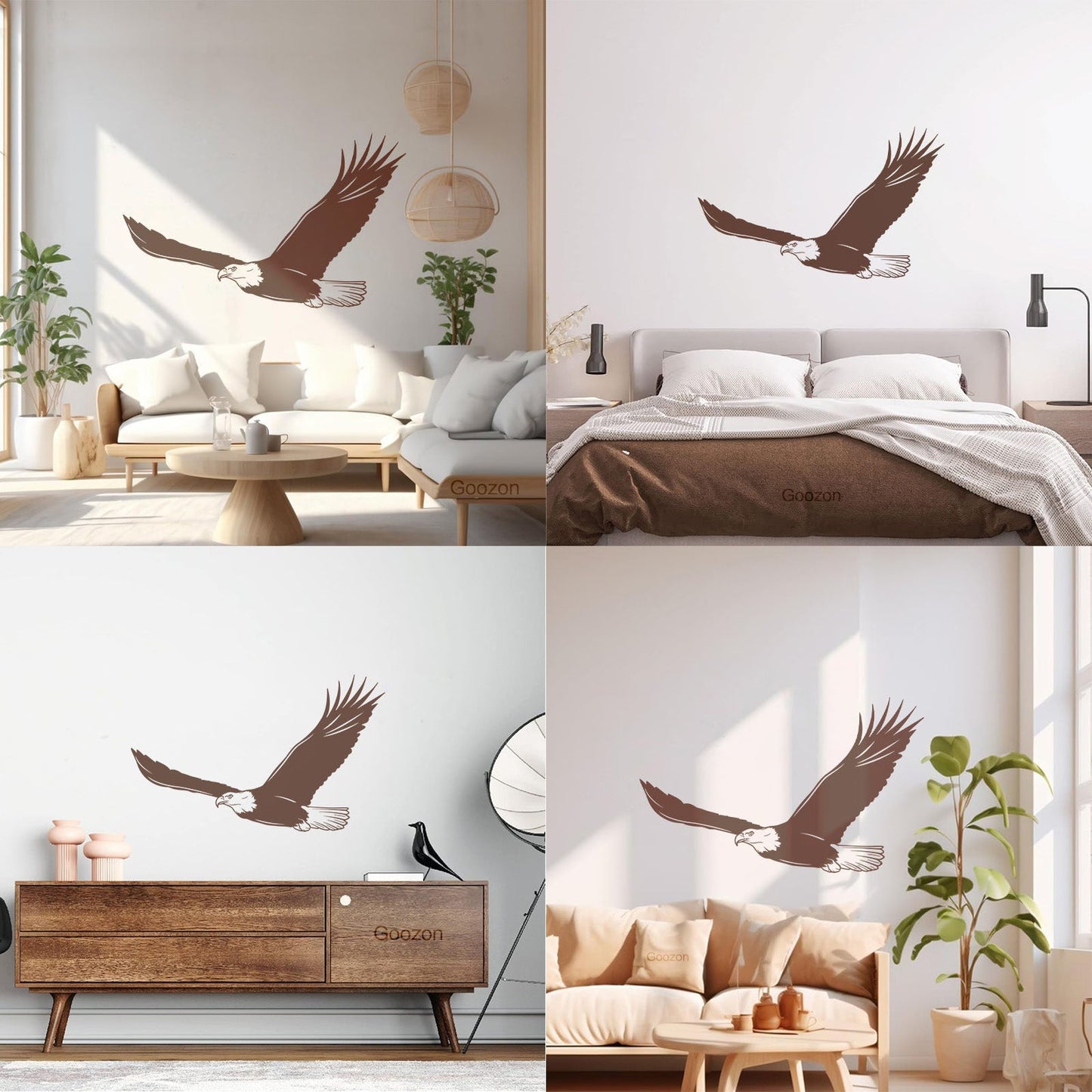 Lettering Decals Flying Big Bald Bird Tribal Feathers Predator Car Body Decoration