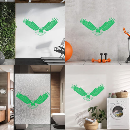 Lettering Stickers Flying Bird Bald Big Eagle With Wings Glass Stickers