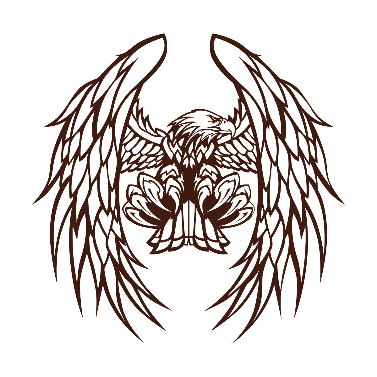 Flying Bird Eagle Bald Feather Wings Wall Decals Paster Paper Store Decoration