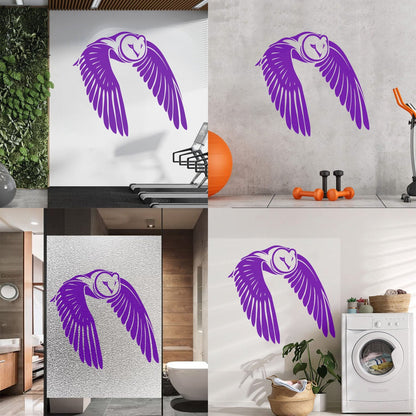 Vinyl Wall Decals Flying Bird Owl Wings Feathers Self Adhesive