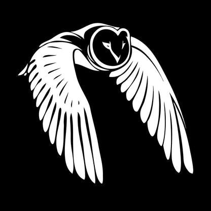 Vinyl Wall Decals Flying Bird Owl Wings Feathers Self Adhesive