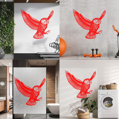 Flying Bird Owl Wings Feathers Tribal Engraving Decals Do Not Damage The Wall Surface