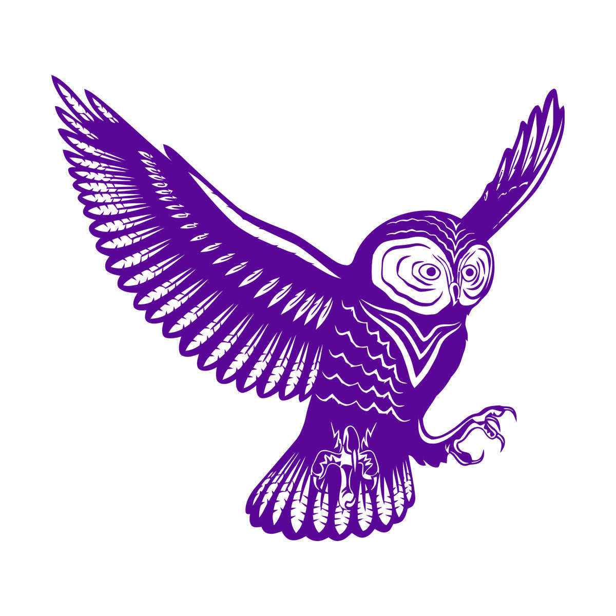 Flying Bird Owl Wings Feathers Tribal Engraving Decals Do Not Damage The Wall Surface