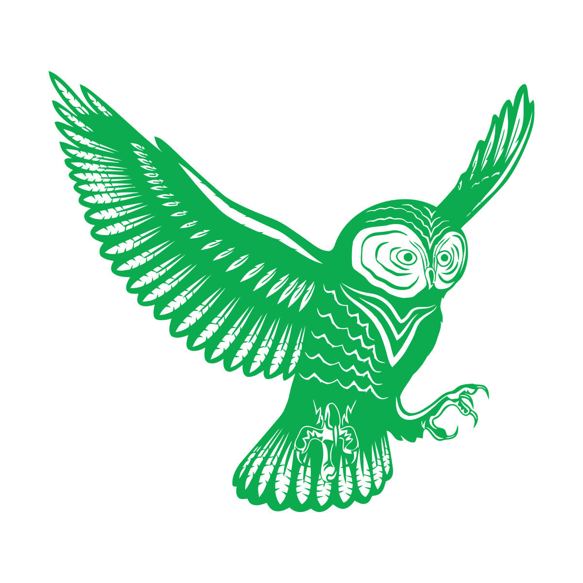 Flying Bird Owl Wings Feathers Tribal Engraving Decals Do Not Damage The Wall Surface