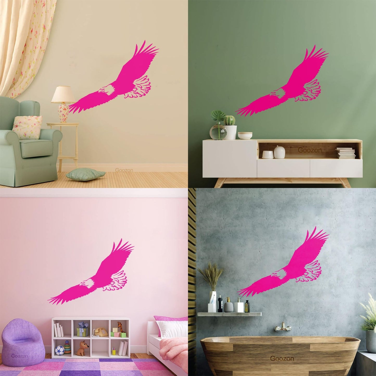 Lettering Decals Flying Eagle Bird Tribal American Symbol Feathers Can Modify And Add Information