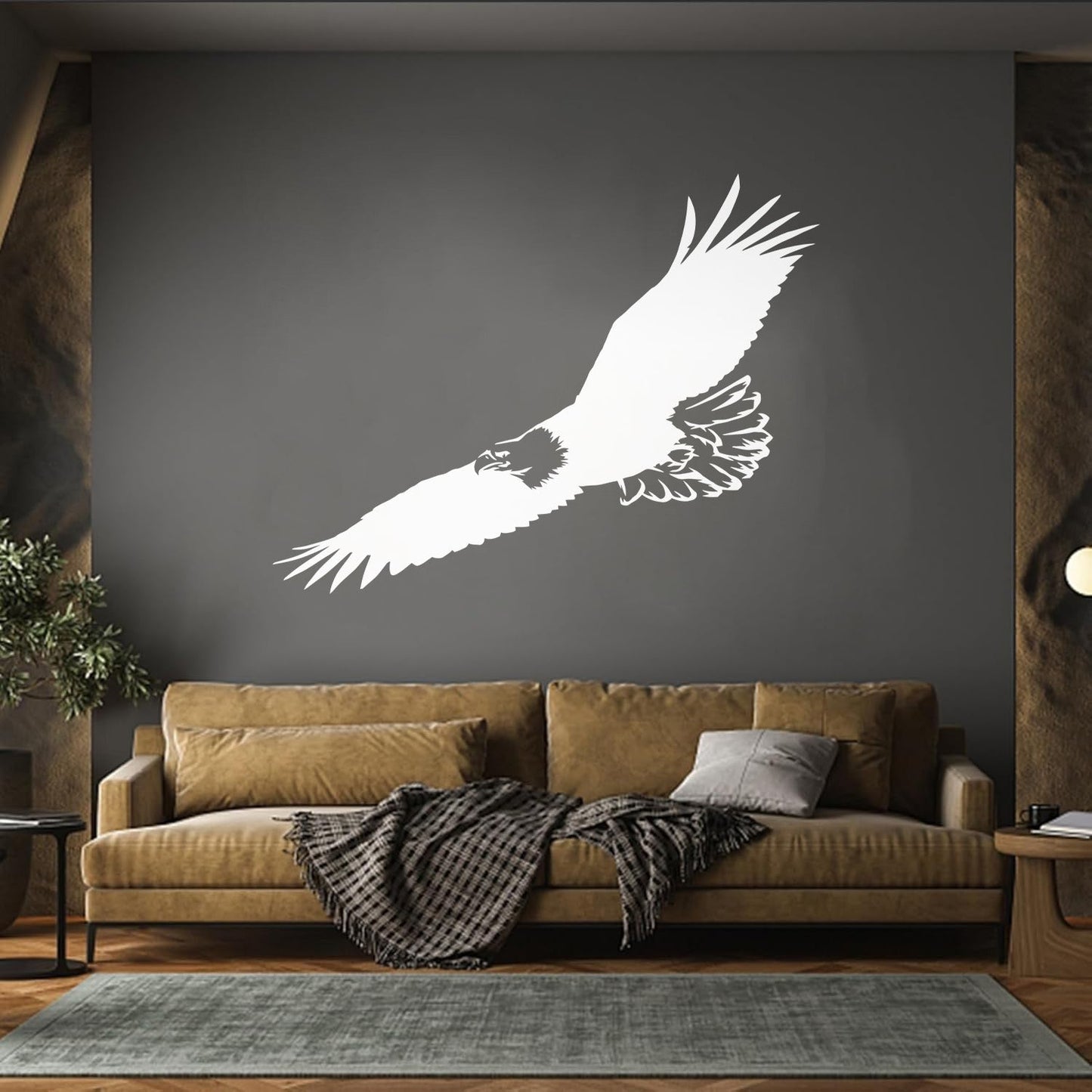 Lettering Decals Flying Eagle Bird Tribal American Symbol Feathers Can Modify And Add Information