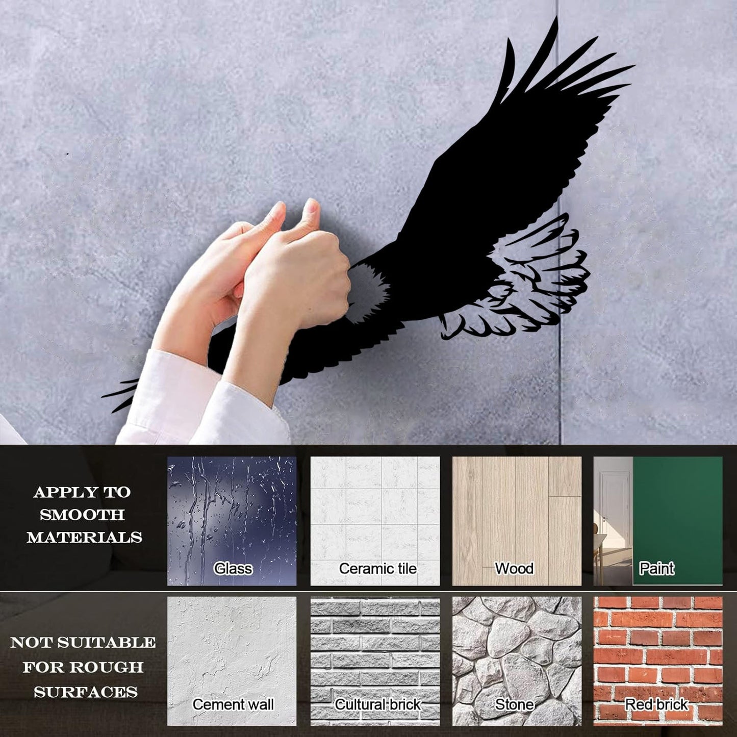 Lettering Decals Flying Eagle Bird Tribal American Symbol Feathers Can Modify And Add Information