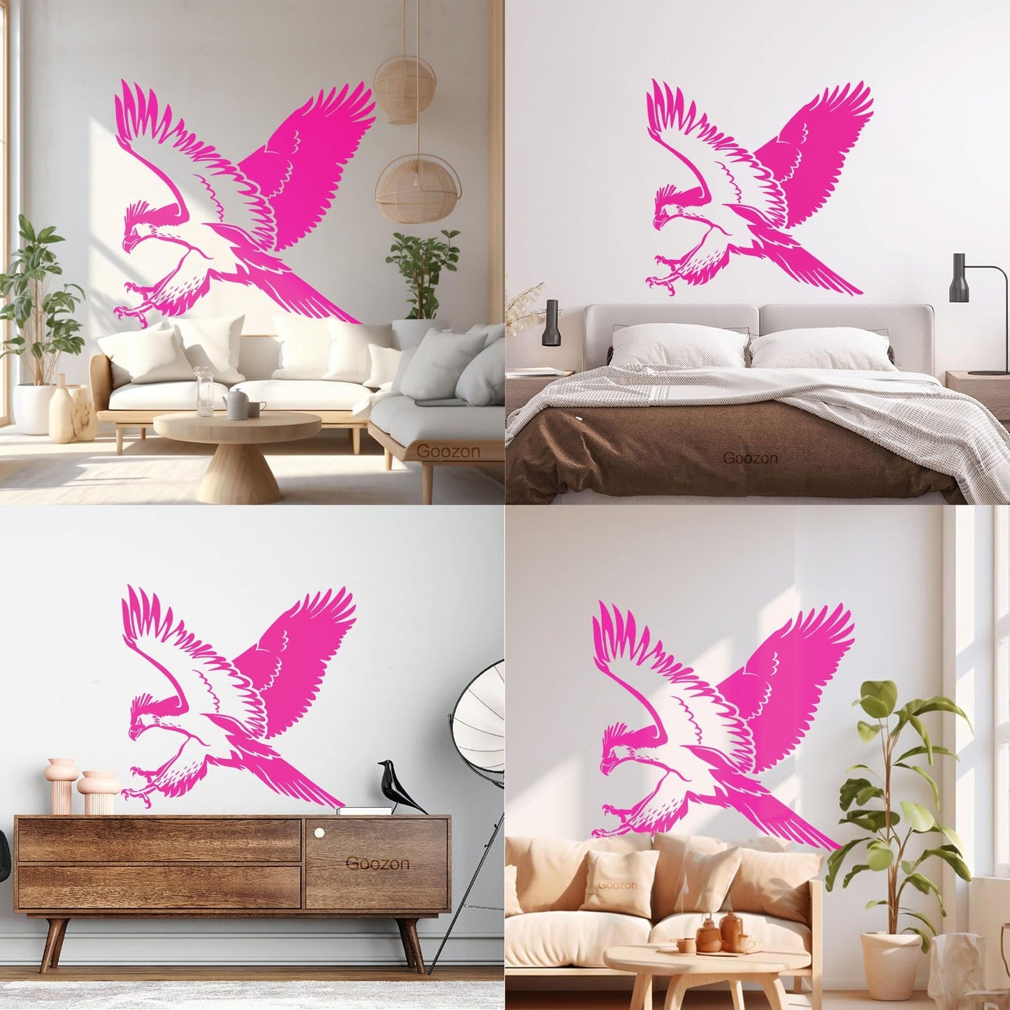 Lettering Stickers Flying Eagle Wings Air Tribal Symbol Big Bird Wall Beautification