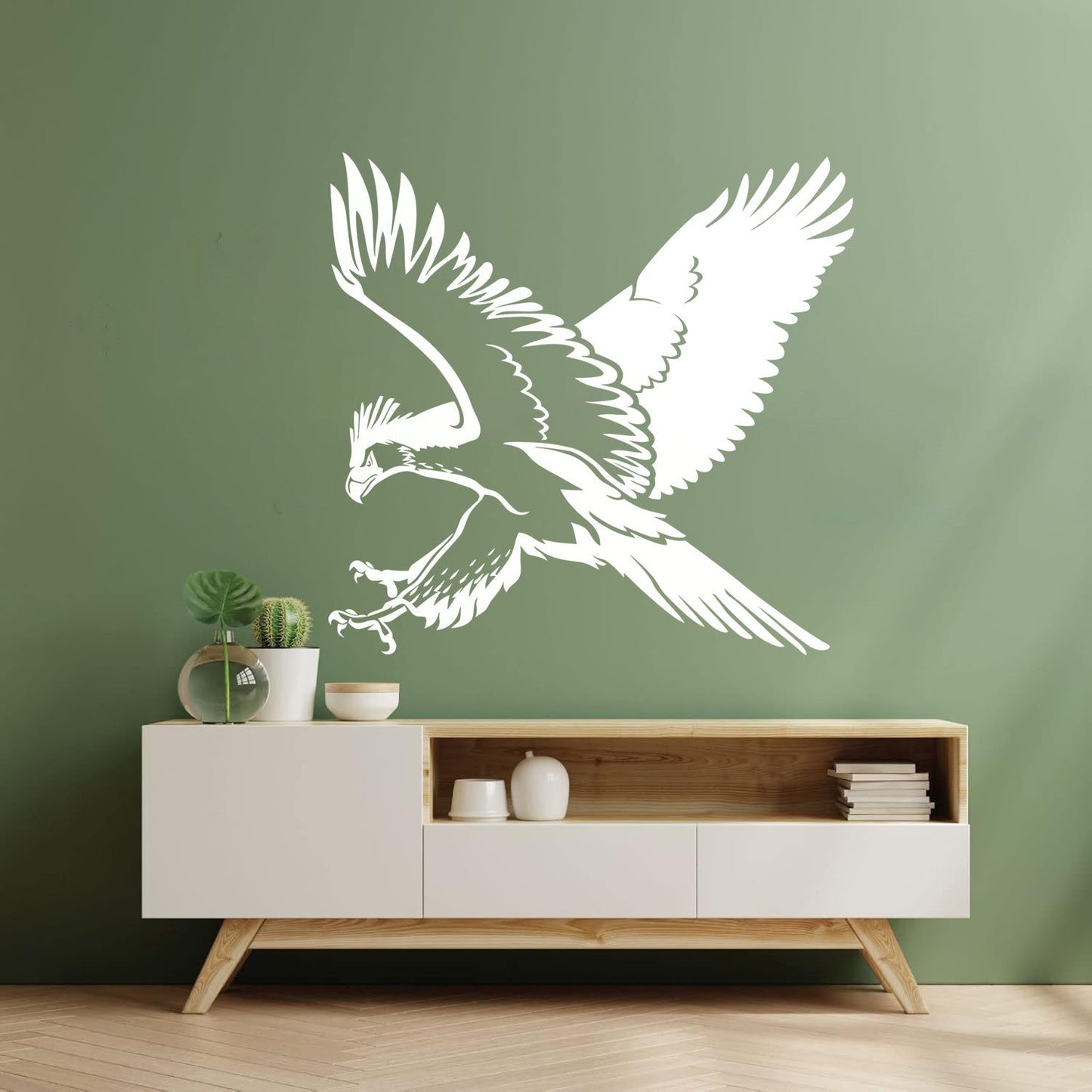 Lettering Stickers Flying Eagle Wings Air Tribal Symbol Big Bird Wall Beautification